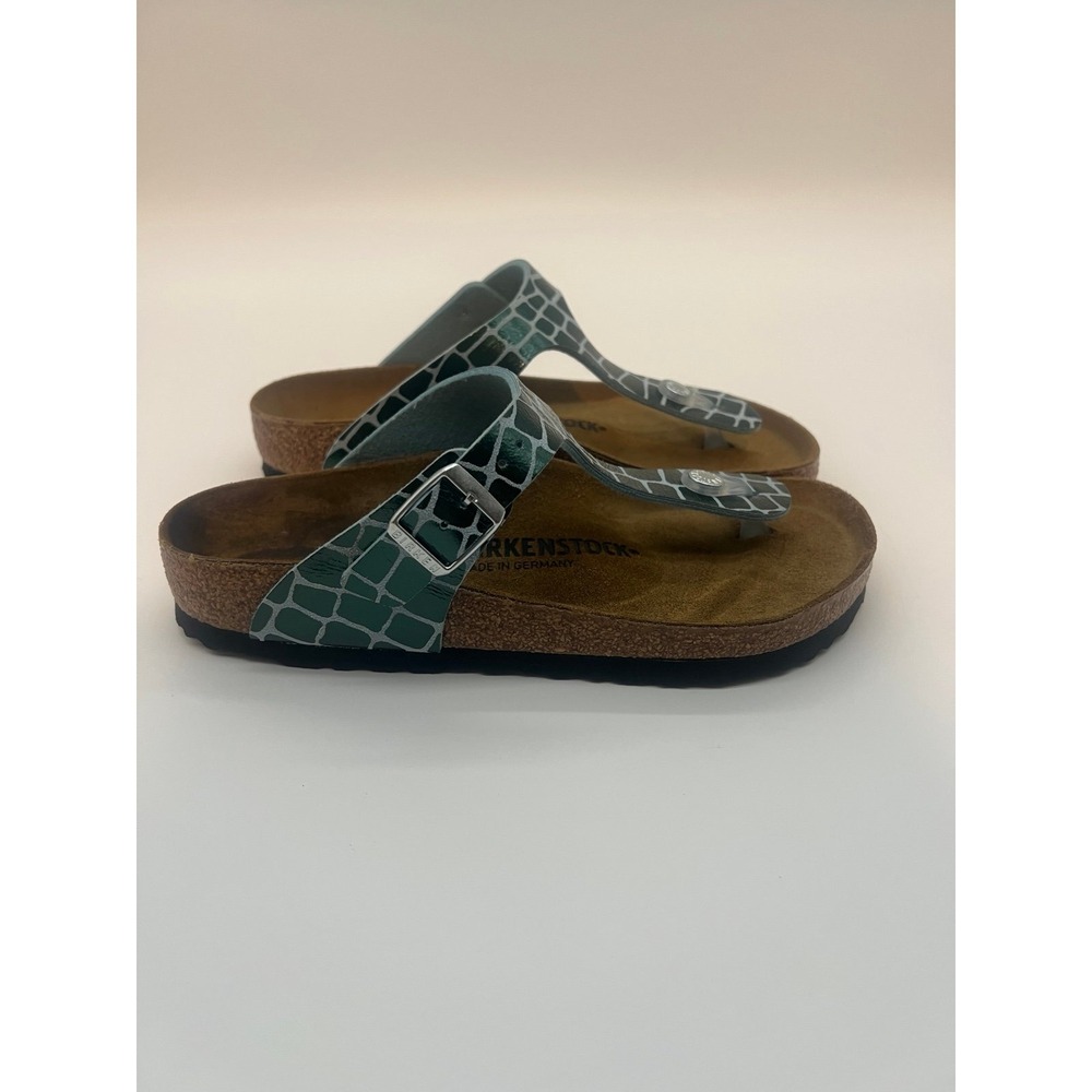 Birkenstock Gizeh Thong Sandals Green "Gator Gleam" 37
